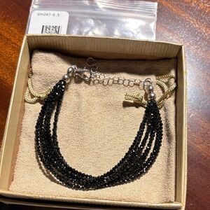 Elegant Black Beaded Bracelet
